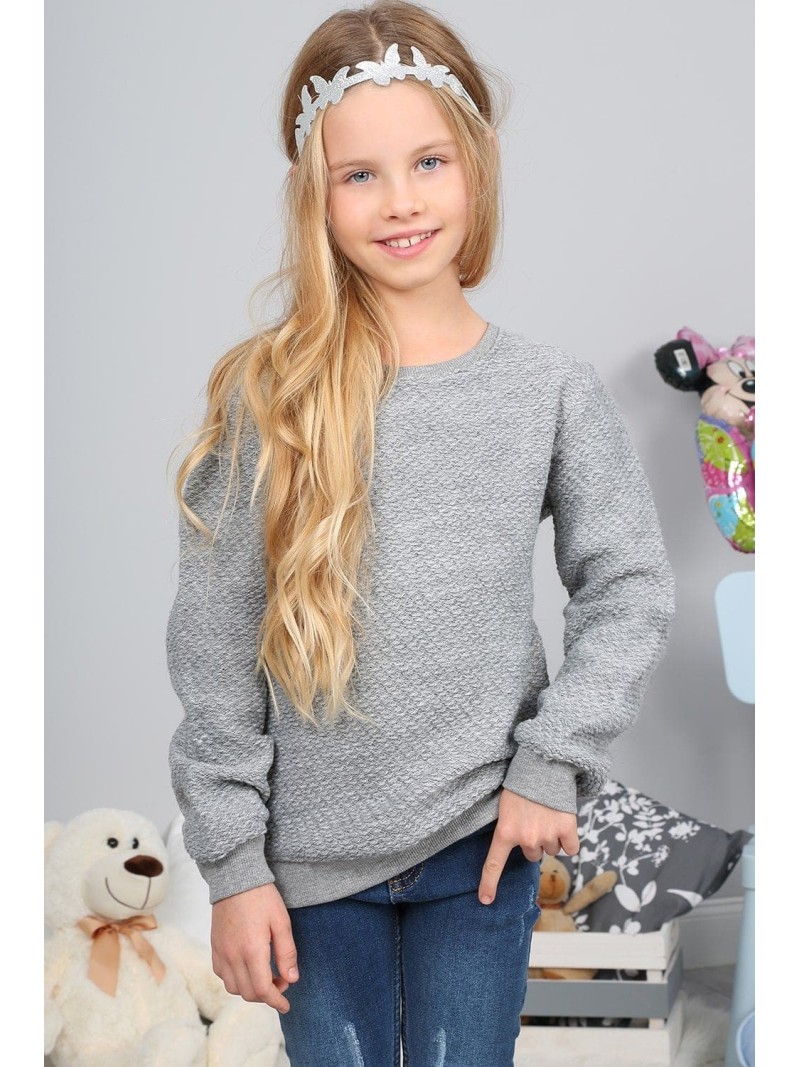 Grauer Kinderpullover NDZ36122 – Online-Shop – Boutique